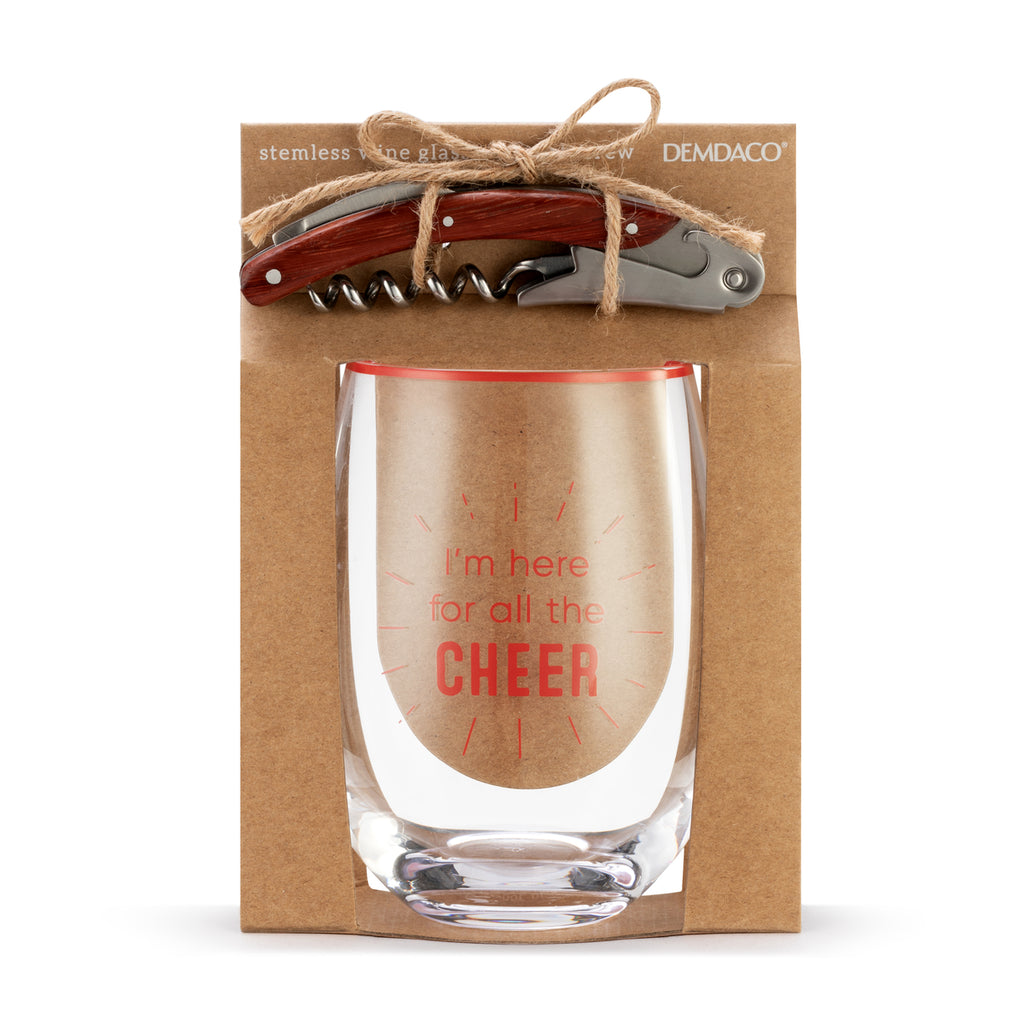 Tipsy & Bright Reindeer Wine Glass by Mud Pie – BFF Here