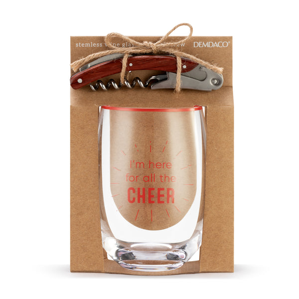 Here for Cheer Wine Glass Set