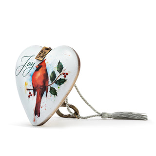 Christmas Cardinal Joy Art Heart