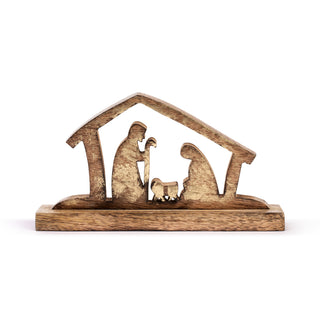 Wood Holy Family Figure