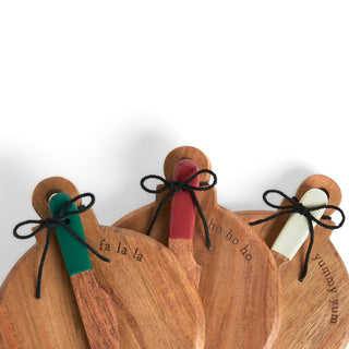 Holiday Mini Wood Serving Board Set