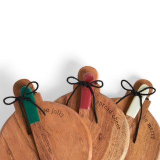 Holiday Mini Wood Serving Board Set