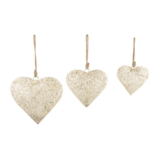 Glitter Heart Ornaments