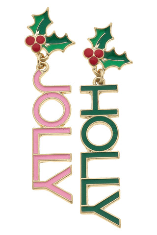 Holly Jolly Enamel Earrings