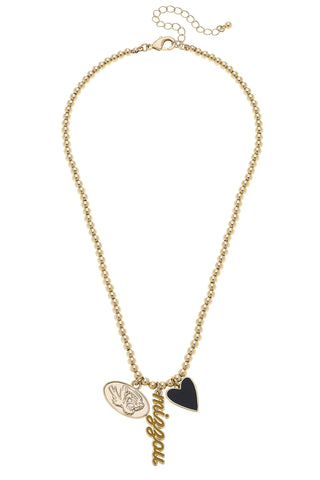 Mizzou Tigers Ball Bead Charm Necklace