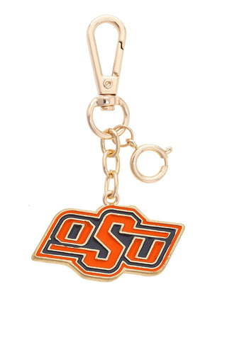 Oklahoma State Enamel Logo Bag Charm