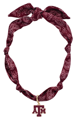 Texas A&M Logo Bandana Scarf Necklace