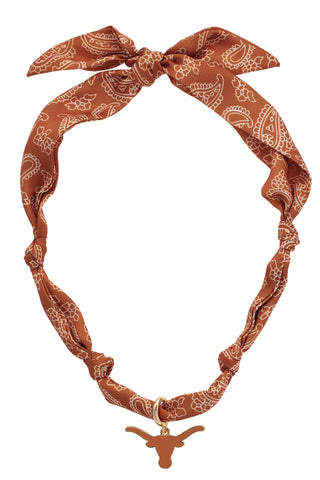 Longhorns Logo Bandana Scarf Necklace