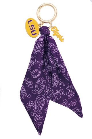 LSU Tigers Logo Bandana Bag Charm