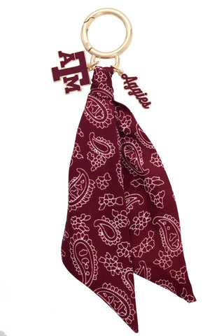Texas A&M Logo Bandana Bag Charm
