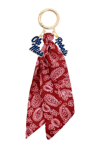 Ole Miss Logo Bandana Bag Charm