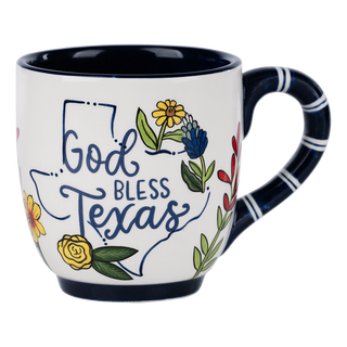 God Bless Texas Flower Mug