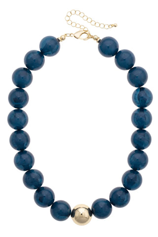 Marjorie Maroon Beaded Gumball Necklace