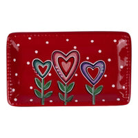 Heart Garden Flowers Trinket Tray