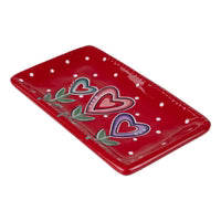 Heart Garden Flowers Trinket Tray