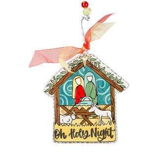 Oh Holy Night Nativity Flat Ornament