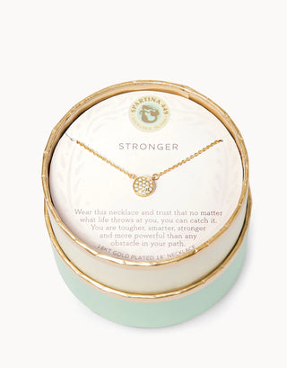 Sea La Vie Pave Disk Necklace