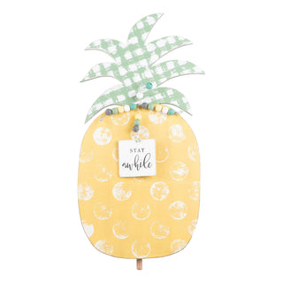 Stay Awhile Pineapple Sign Topper