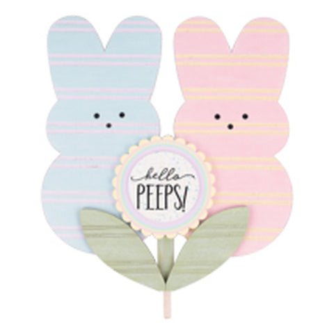 Striped Hello Peeps Sign Topper