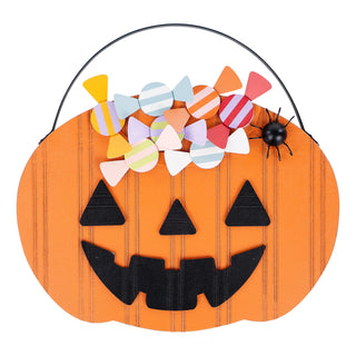 Candy Pumpkin Pail Sign Topper