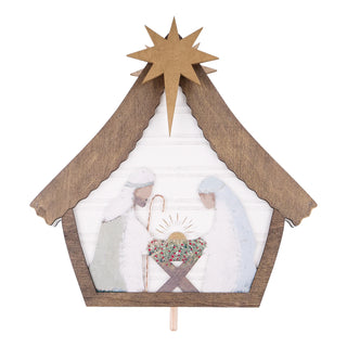 Gold Star Nativity Sign Topper