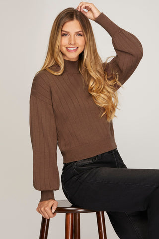 Mock Neck Sweater Top