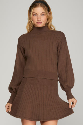 Mock Neck Sweater Top