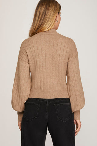 Mock Neck Sweater Top