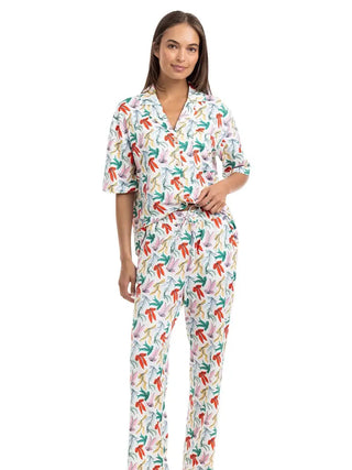 Whimsical Bows Matching Pajama Pants Set