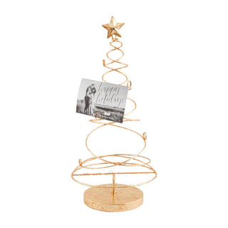 Gold Light-Up Tree Card Holder