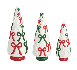 Ceramic Bow Christmas Trees