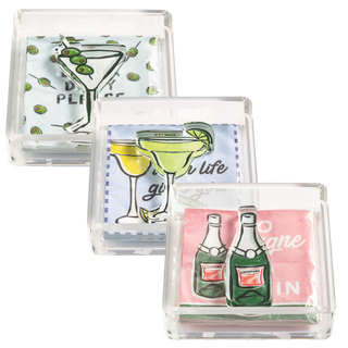 Cocktail Napkin Holder & Weight Set