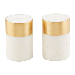 Brass & Marble Salt & Pepper Shaker