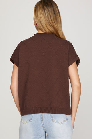 Mock Neck Sweater Vest
