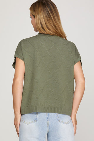 Mock Neck Sweater Vest