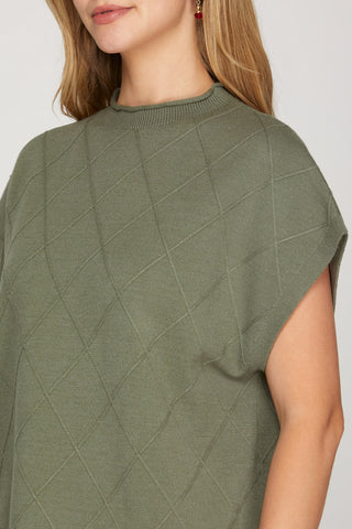 Mock Neck Sweater Vest