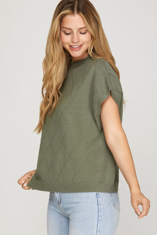 Mock Neck Sweater Vest