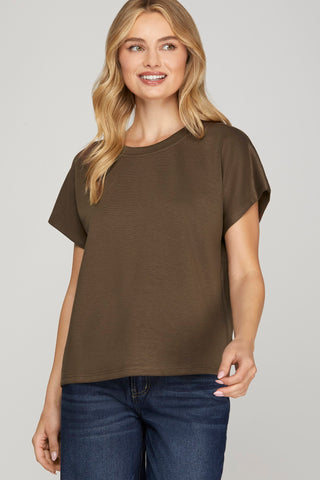 Drop Sleeve Knit Top