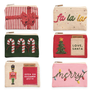 Christmas Sequin Zip Pouches