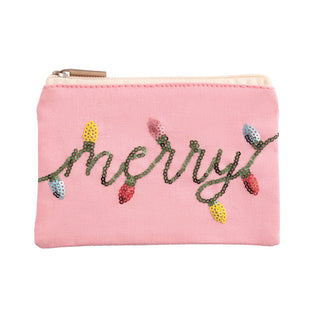 Christmas Sequin Zip Pouches