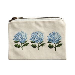 Floral Bead & Embroidery Zipper Pouches