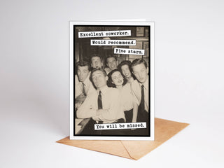 Five Star Co-Worker Retirement Card