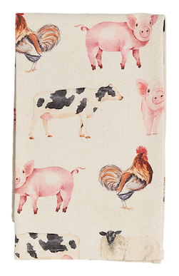 Farm Animal & Checked Towels