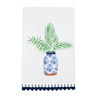 Blue Potted Plant Towel