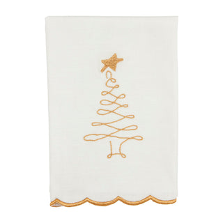 Gold Christmas Embroidery Towels