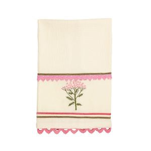 Floral Embroidered Waffle Towels
