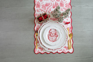 Red Toile Dessert Plates