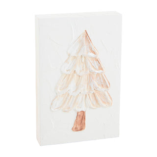 White Christmas Painted Plaque