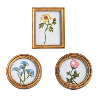 Framed Floral Embroidery