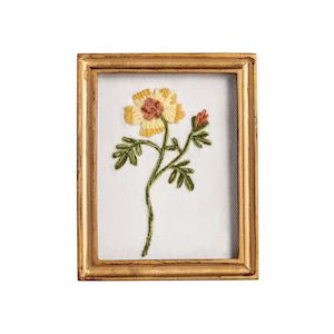 Framed Floral Embroidery